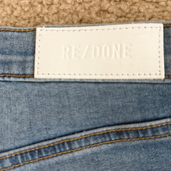 Re/Done 70s Stove Pipe Jeans- High Rise Straight ADEDBLUE Wash- Size 30- NWT - Picture 8 of 13